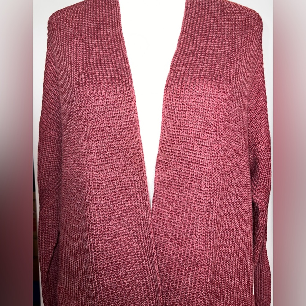 🩷NWT LULULEMON CASHLU SWEATER WRAP IN HEATHERED MULLED WINE M/L - Picture 9 of 15